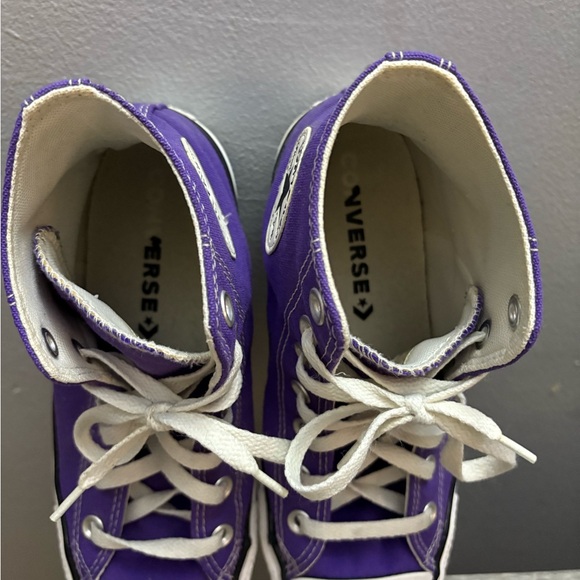 Purple High-Top Mens Converse Sneakers - Picture 6 of 9